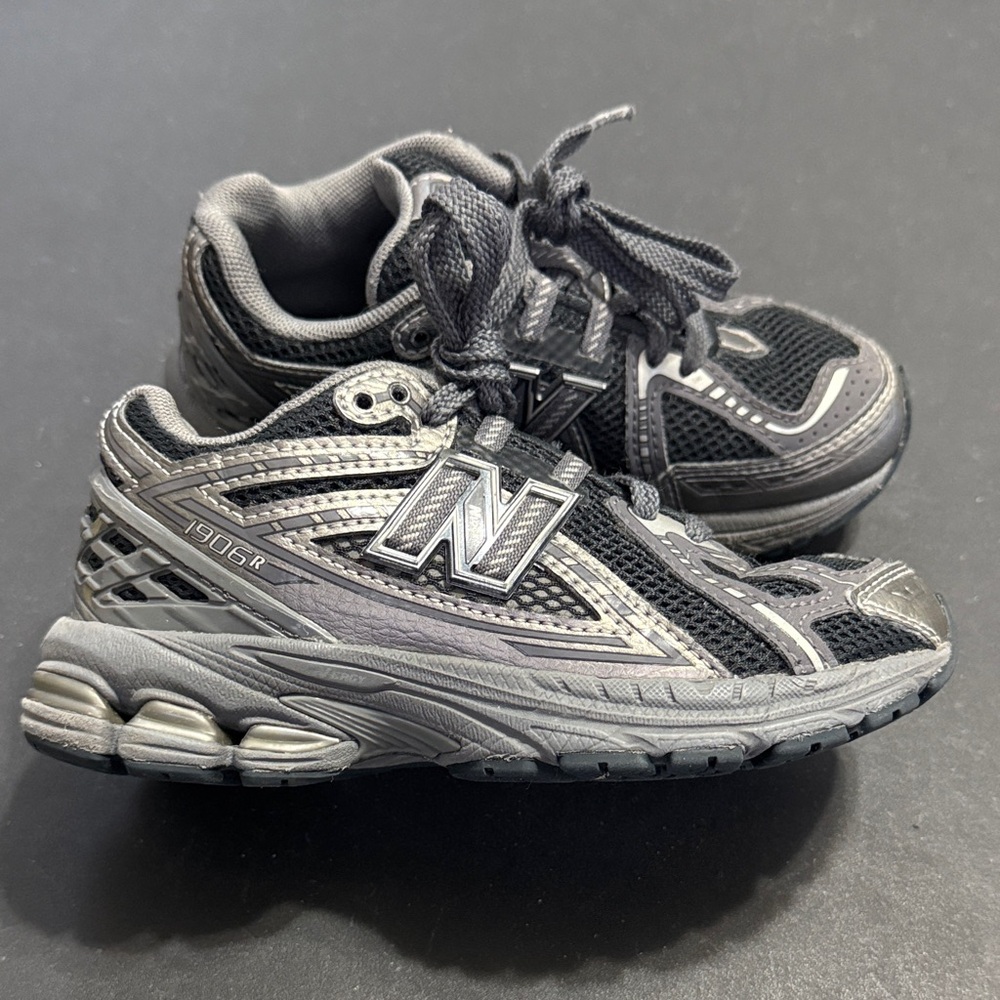 New Balance Kids' Gray and Black Sneakers